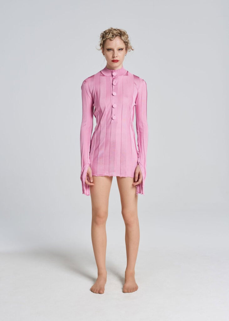 The Archangelic Henley Shirt Plastic Pink